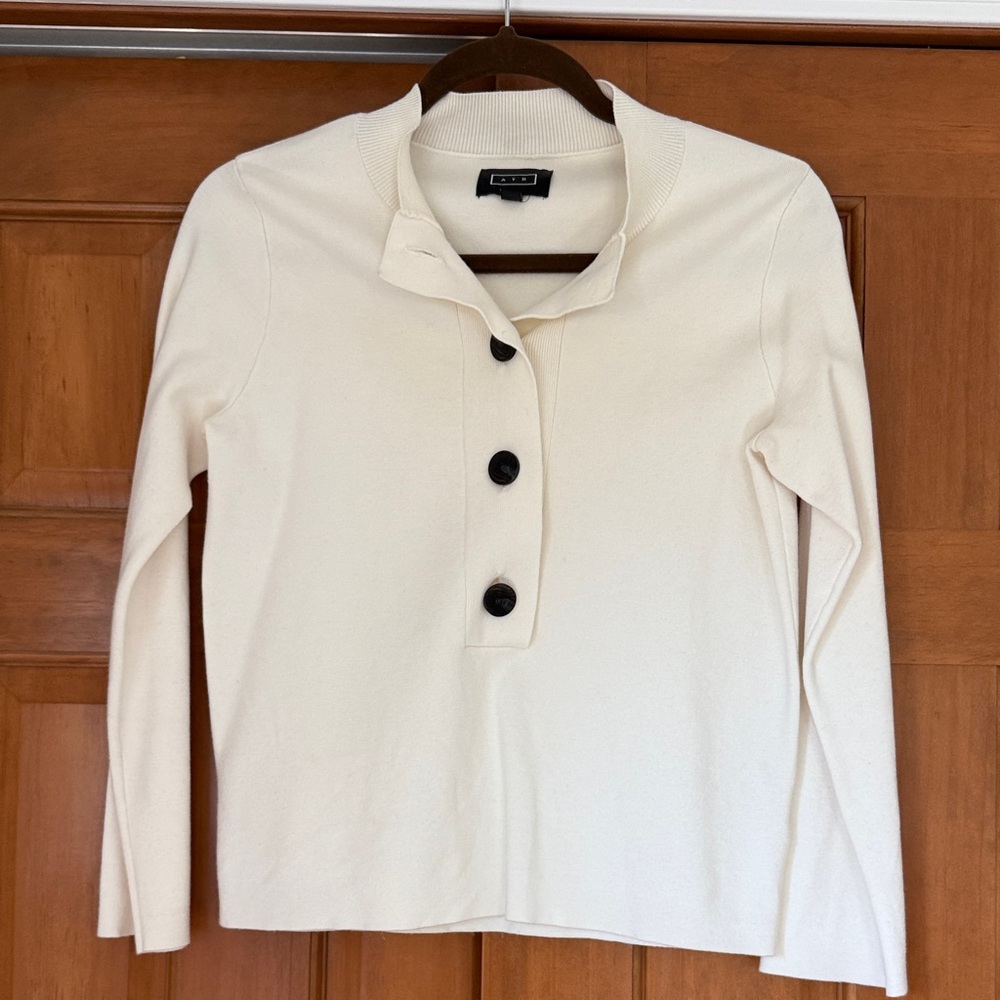 AYR Cream Button-Up Top
